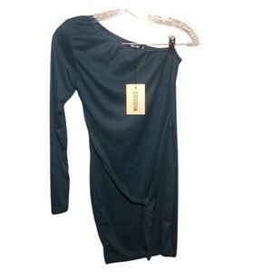 NWT Missguided one shoulder mini dress size US 10